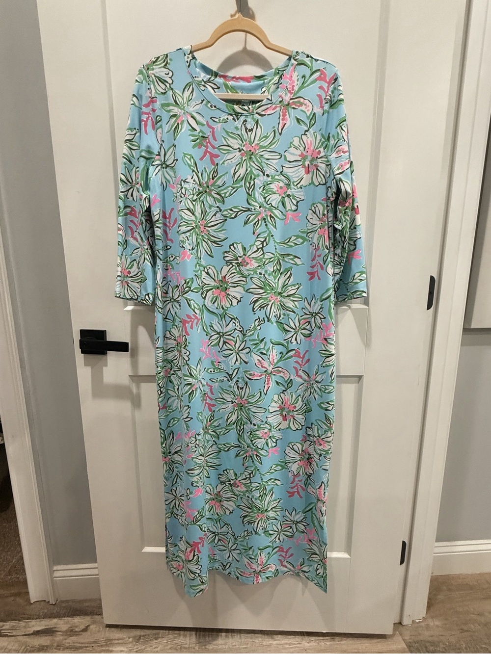 Lilly Pulitzer Deena Mint Green Floral Midi Dress Retail $238